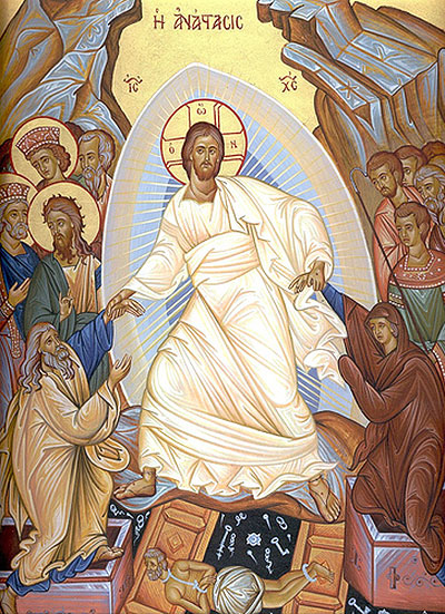 Das Bild zeigt den auferstandenen Christus.