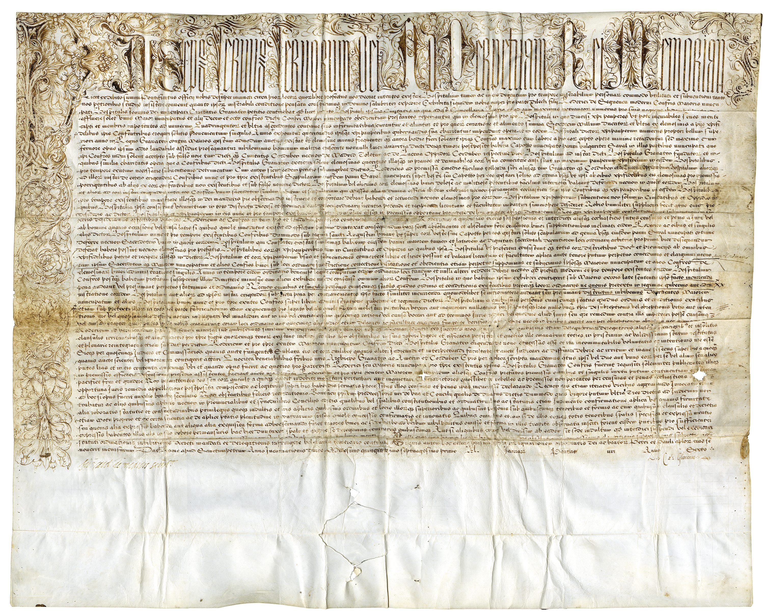 Das Bild zeigt die Bulle 'LICET EX DEBITO'.