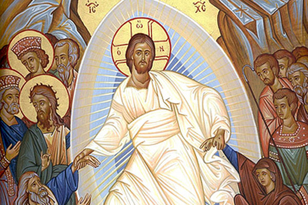 Auferstehung / Surgun100, Public domain, via Wikimedia Commons Das Bild zeigt den auferstandenen Christus.