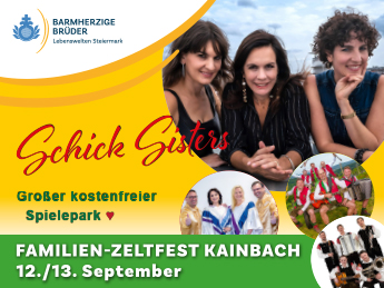 Banner Familien-Zeltfest / Barmherzige Brüder Das Familien-Zeltfest in Kainbach findet am 12. & 13.9 statt