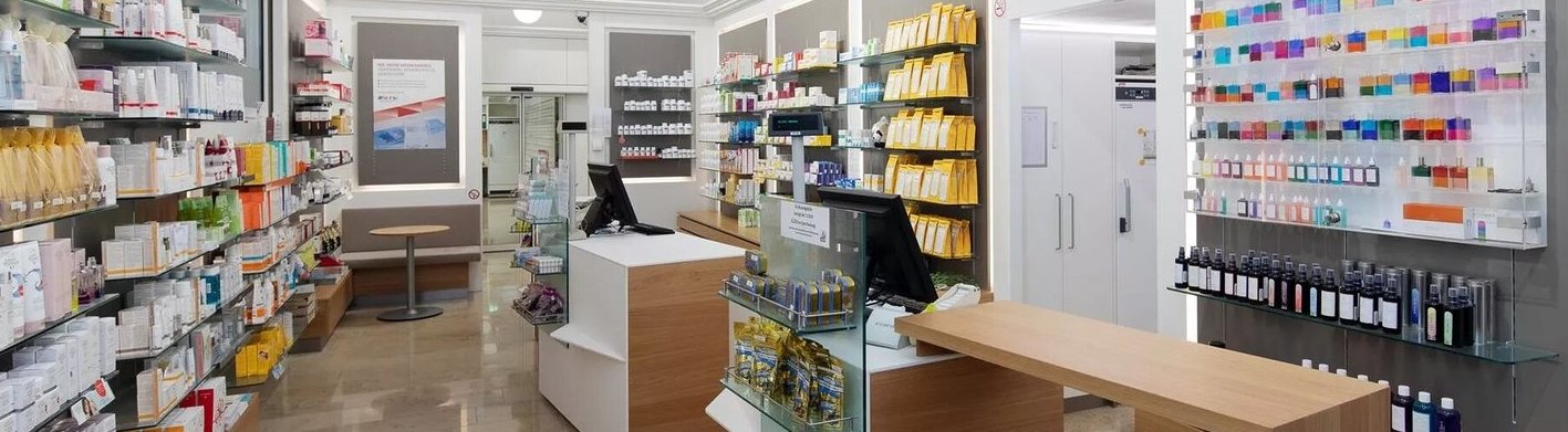 Neue Inneneinrichtung der Apotheke