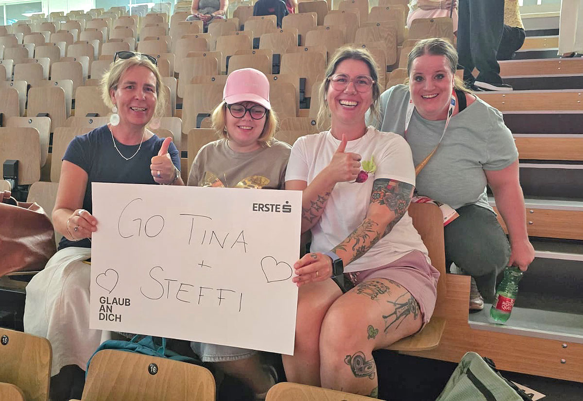 Anfeuern / Barmherzige Brueder Die Unterstützung vom Publikum war allen Athlet:innen sicher.