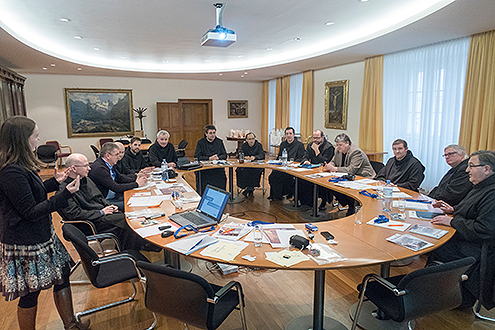 Das Bild zeigt die Tagung der Ordensausbilder im Österreichischen Provinzialat.