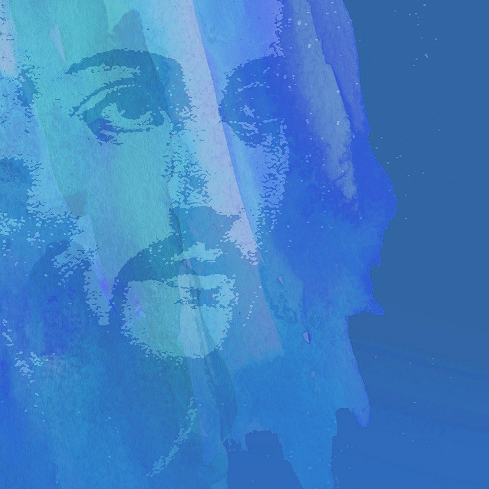 Das Bild zeigt ein abstrakt verändertes Bildnis von Johannes von Gott