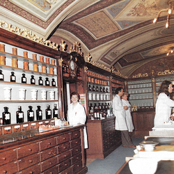 Historisches Bild vom Verkaufsraum