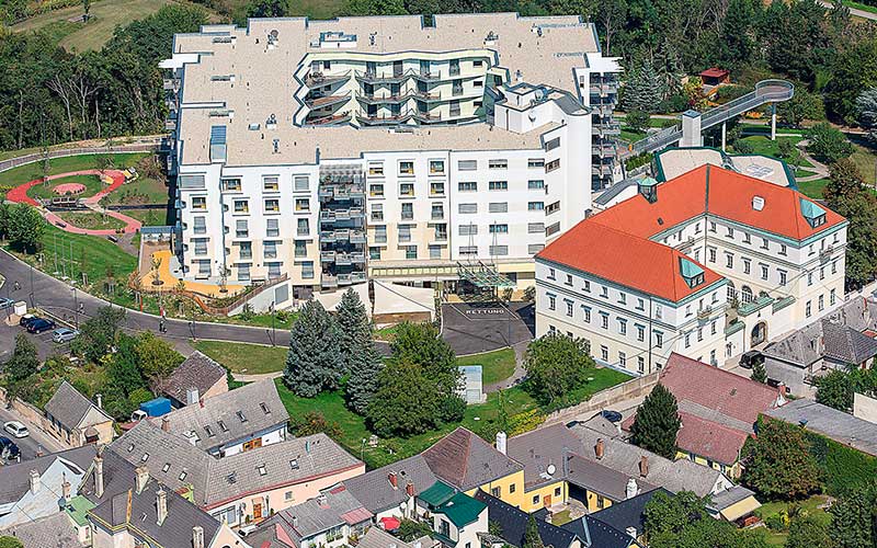 Das Bild zeigt die Einrichtung der Barmherzigen Brüder in Kritzendorf.