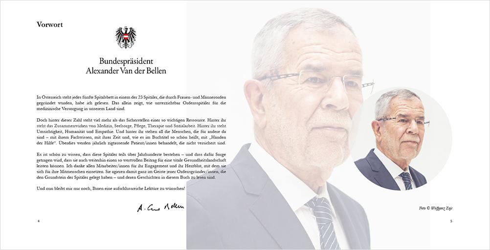 Buch „Gesichter des Glaubens – Hände der Hilfe“ – Vorwort von Bundespräsident Dr. Van der Bellen / Ordensgemeinschaften Österreich Das Bild zeigt das Buch „Gesichter des Glaubens – Hände der Hilfe“ – Vorwort von Bundespräsident Dr. Van der Bellen.