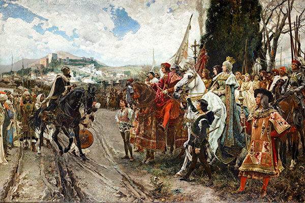 Die Eroberung Granadas / Francisco Pradilla y Ortiz, Public domain, via Wikimedia Commons Das Bild zeigt die Eroberung Granadas.