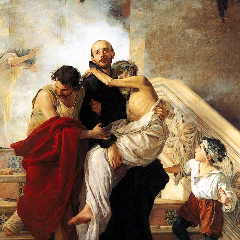 Das Bild zeigt den heiligen Johannes von Gott.