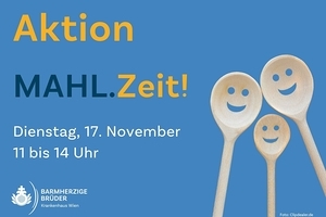 Einladung zum Mittagessen für unsere bedürftigen Mitmenschen am 17. November von 11 bis 14 Uhr.
