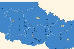Das Bild zeigt die neue Ordensprovinz 'Europa Mitte', die sich über fünf mitteleuropäische Staaten  erstreckt.