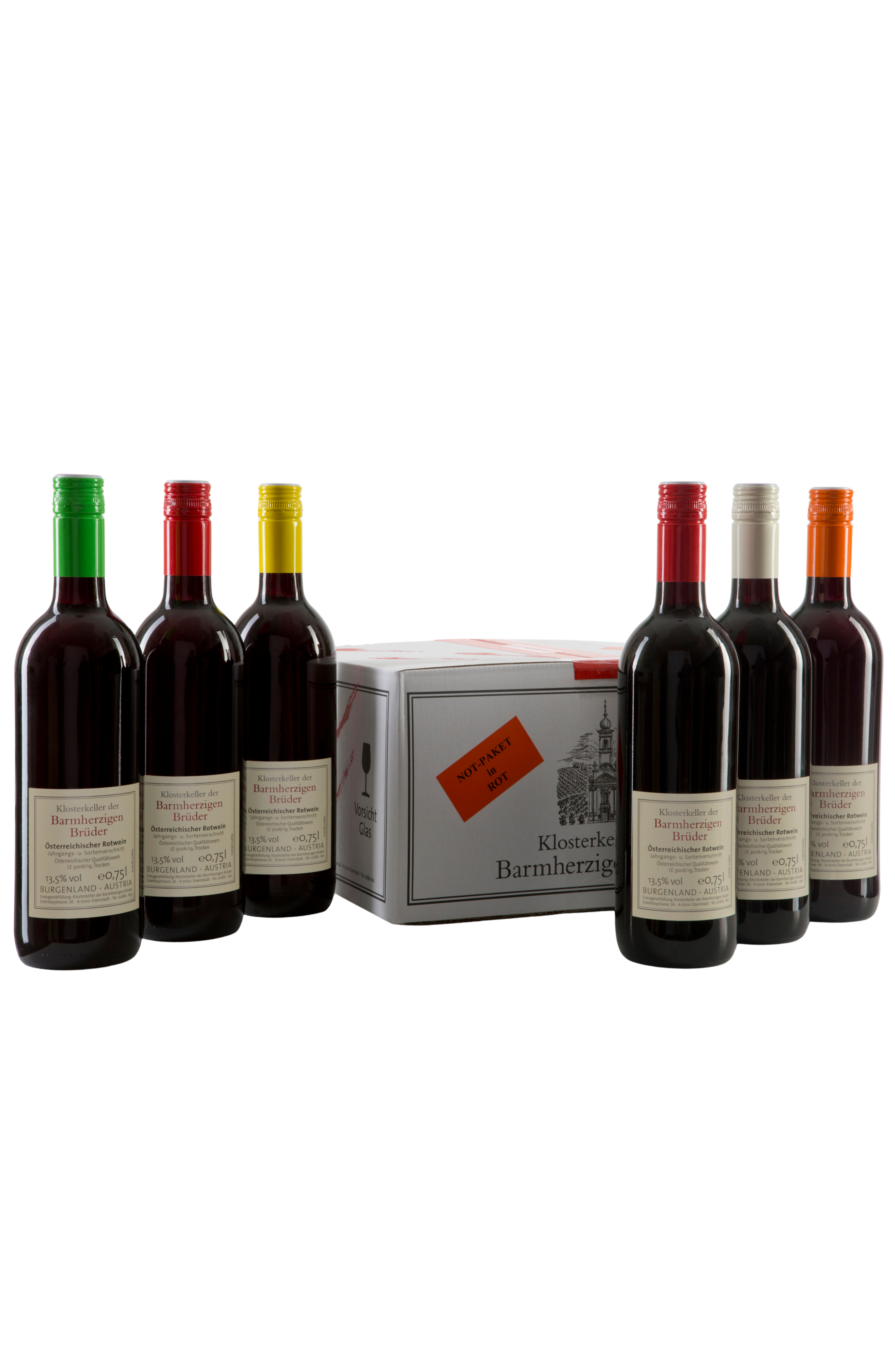 Not-Paket in Rot