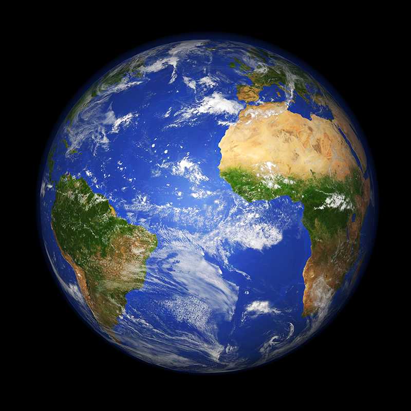 Das Bild zeigt eine Ansicht der Erde aus dem Welttraum.