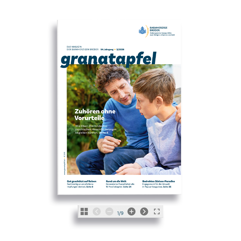 Das Bild zeigt ein Cover des GranatapfelMagazins