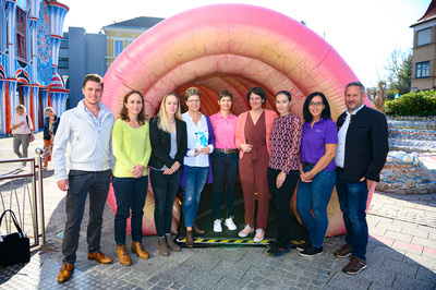 My Life, Infotage, Darmgesundheit, Fuchspalast, St. Veit, Krankenhaus Barmherzige Brüder St. Veit, Katja Kommt!, Foto Thomas Hude, 14.10.2023