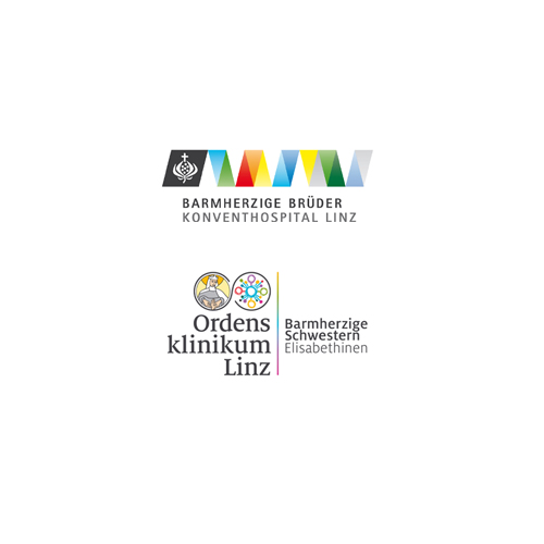 Das Bild zeigt die Logos der Barmherzigen Brüder Linz und des Ordensklinikum Linz