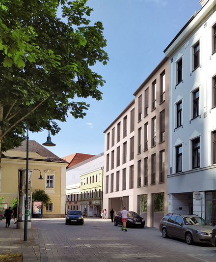 Visualisierung Gebäudeansicht Herrenstraße 25 und 27