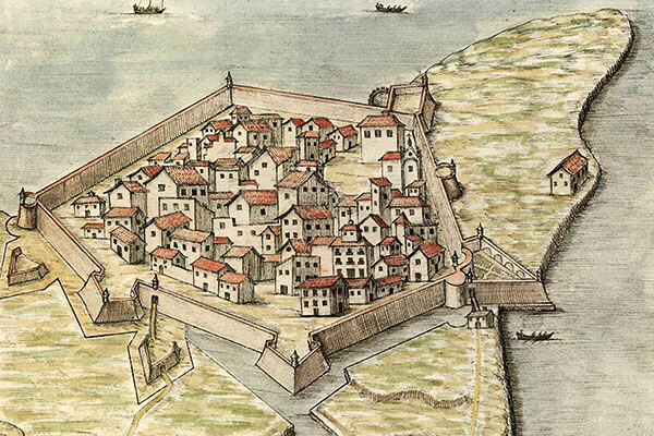 Plan von Fuenterrabía / National Archives of Sweden, Public domain, via Wikimedia Commons Das bild zeigt einen Plan von Fuenterrabía.
