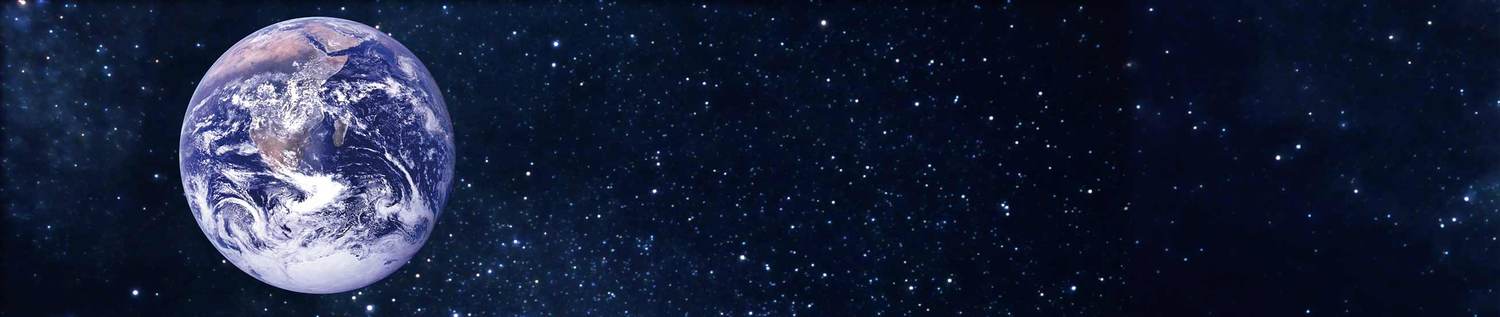 Das Bild zeigt eine Aufnahme der Erde aus dem Weltraum.