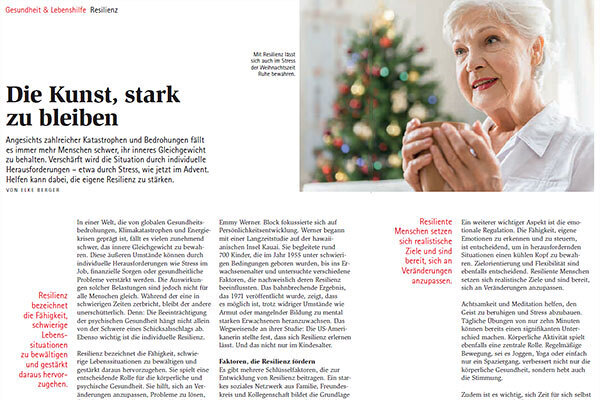 Link zum Artikel 'Die Kunst, stark zu bleiben'