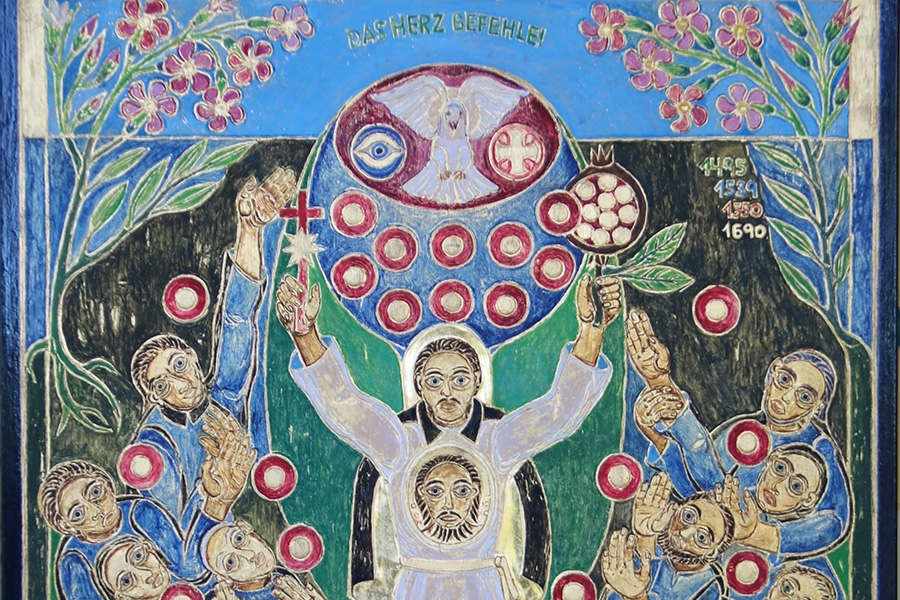 Eine-besondere-Ikone-Granatapfel-Jahrbuch-2023-Barmherzige-Brueder-900x600px / Barmherzige Brüder/Granatapfel Das Bild zeigt einen Ikone von Johannes von Gott des österreichischen Ikonenmalers Anton Wollenek.