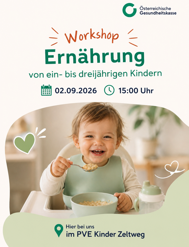 Poster für Workshop Richtig essen von Anfang an!