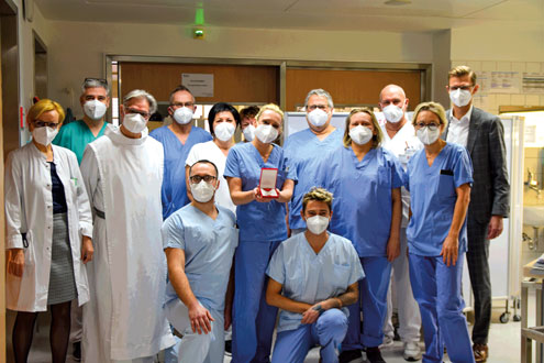 Krankenhausleitung mit Personal