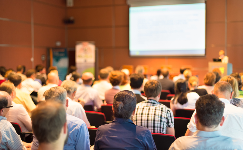 Business Conference and Presentation. Audience at the conference hall.