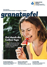 Das Bild zeigt den Granatapfel Cover 7-8/2026.
