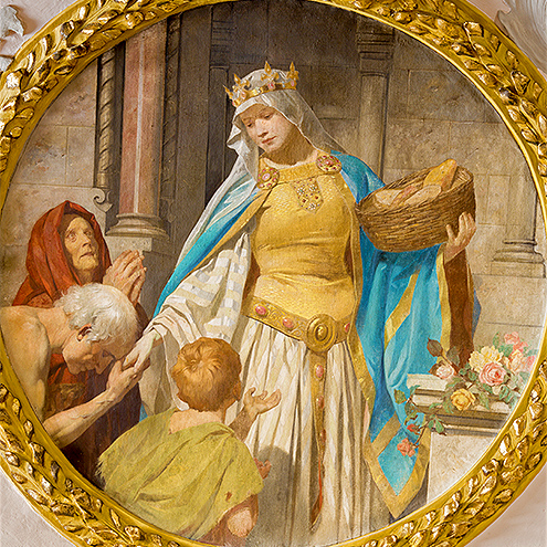 Das Bild zeigt die heilige Elisabeth von Thüringen.