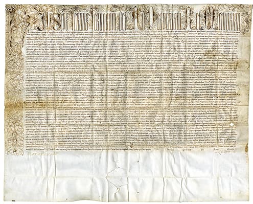 Das Bild zeigt die Bulle 'LICET EX DEBITO'.