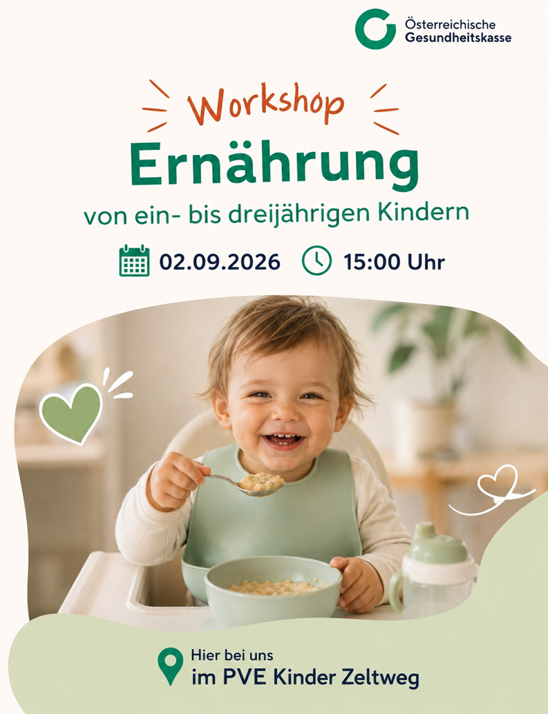 Poster für Workshop Richtig essen von Anfang an!