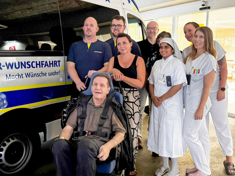 Wunschfahrt für schwerkranken Patienten / KHBB Eisenstadt Wunschfahrt für schwerkranken Patienten