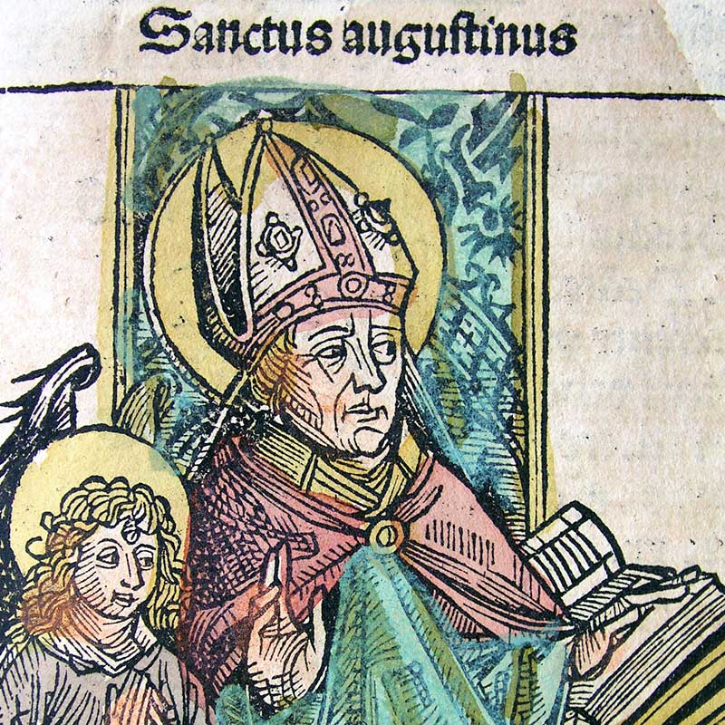 Das Bild zeigt den hl. Augustinus.