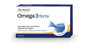 eine Packung Dr. Böhm Omega 3 Forte Kapseln 60Stk