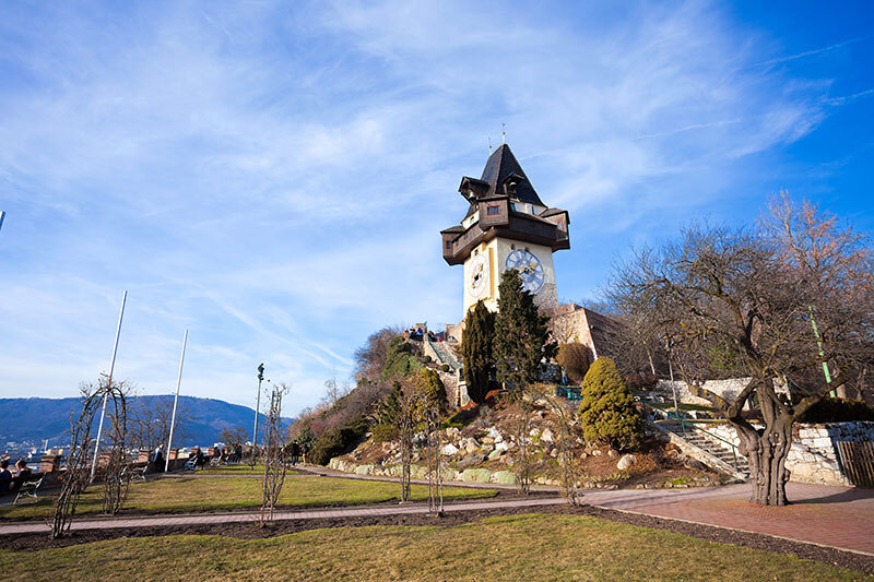 Graz old clock tower