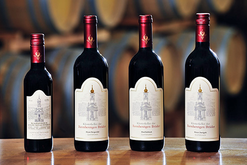 Auszug aus dem Rotweinsortiment.