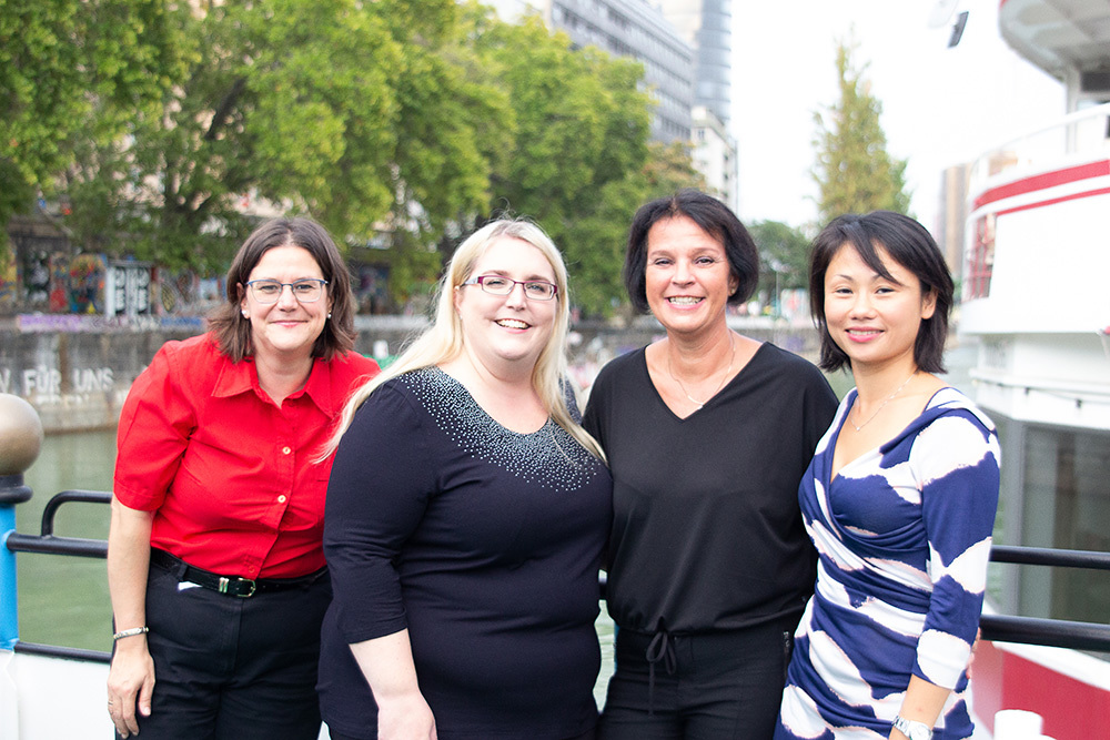 Gute Stimmung herrschte bei der Schifffahrt an Bord der MS Vindobona.
