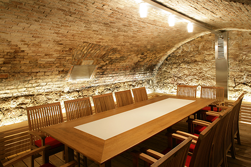 Präsentationsraum im Klosterkeller