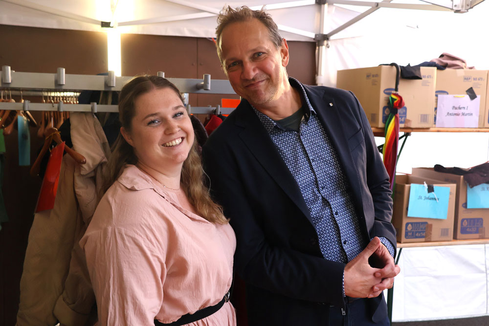 Das Team der Sozialberatung kümmerte sich um die Garderobe.
